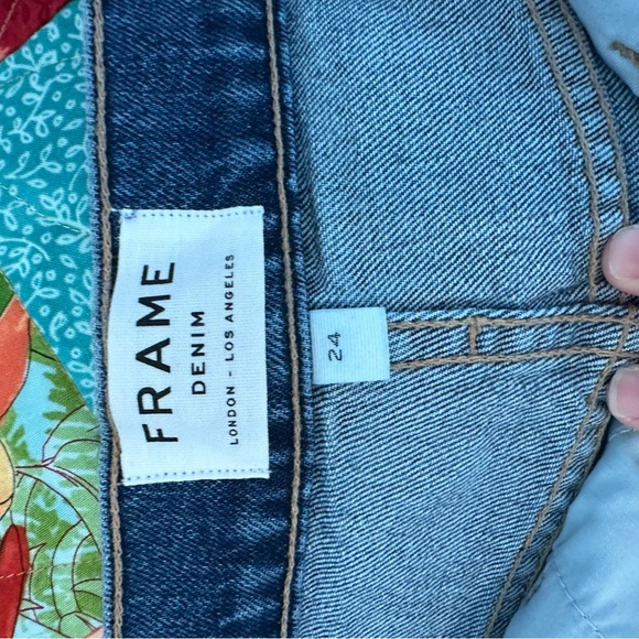 Frame | Le Sylvie Kick Boot Splattered Denim Jean Size 24 - Picture 11 of 14